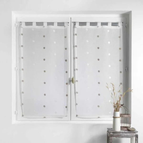 marque pas cher Paris Prix Paire De Voilages Lorna 60x90cm Blanc 1