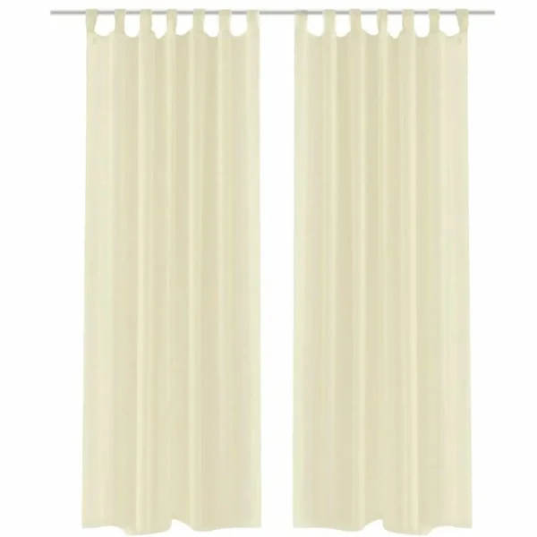 fashioniable TOILINUX Lot De 2 Rideaux Lilou – 140 X 260 Cm – Bleu Canard 5