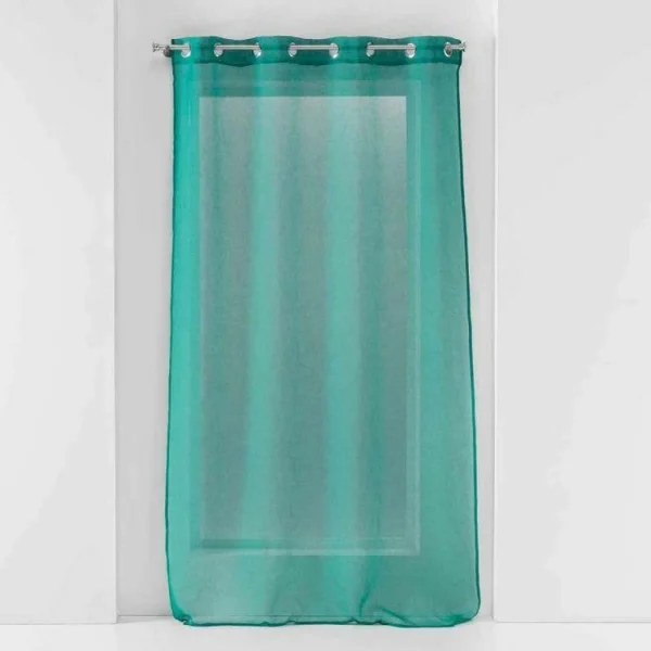 vente pas cher en ligne Paris Prix Rideau Voilage à Œillets Sandra 140x180cm Émeraude 1