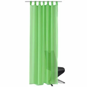 mode VIDAXL Rideau Fin Vert Pomme 140×245 Cm 2 Pcs 9