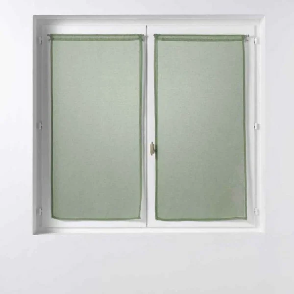 Top ventes Paris Prix Paire De Voilages Sandra 60x120cm Kaki 1