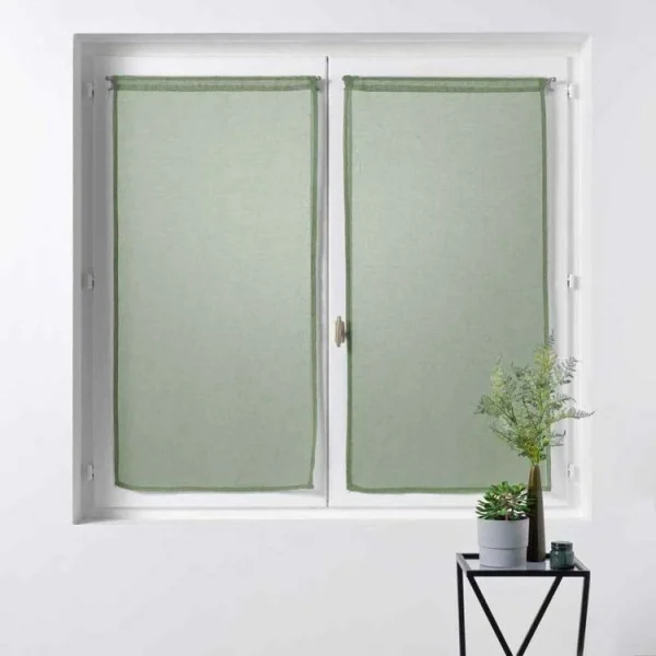 Top ventes Paris Prix Paire De Voilages Sandra 60x120cm Kaki 4