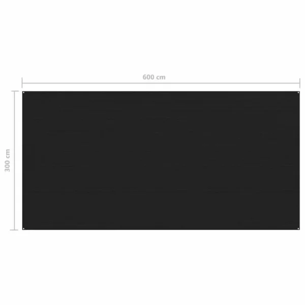 outlet soldes VIDAXL Tapis De Tente 300×600 Cm Noir 5