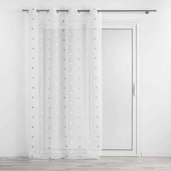acheter Paris Prix Rideau Voilage à Œillets Lorna 140x280cm Blanc 1