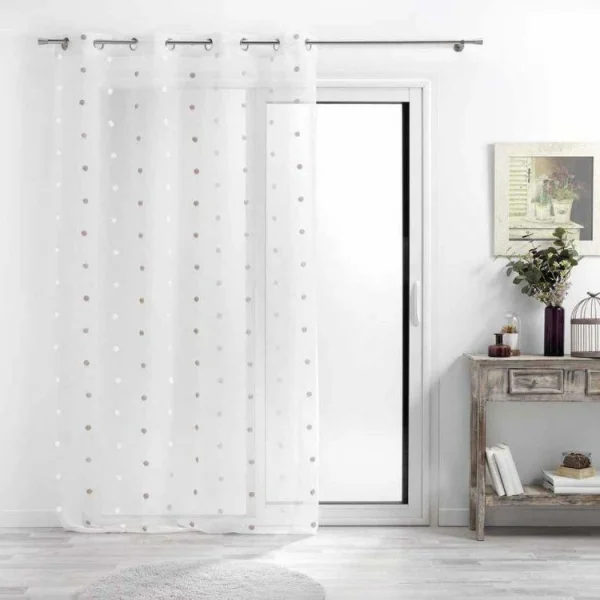 acheter Paris Prix Rideau Voilage à Œillets Lorna 140x280cm Blanc 6