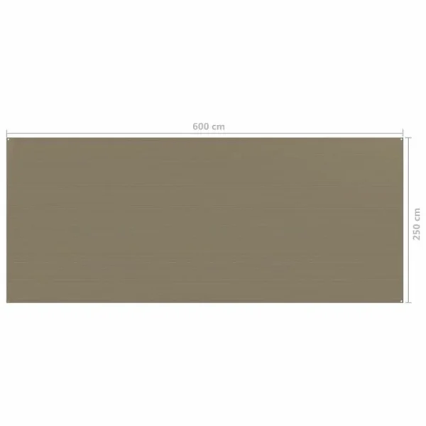 Livraison Standard/Rapide VIDAXL Tapis De Tente 250×600 Cm Taupe 5