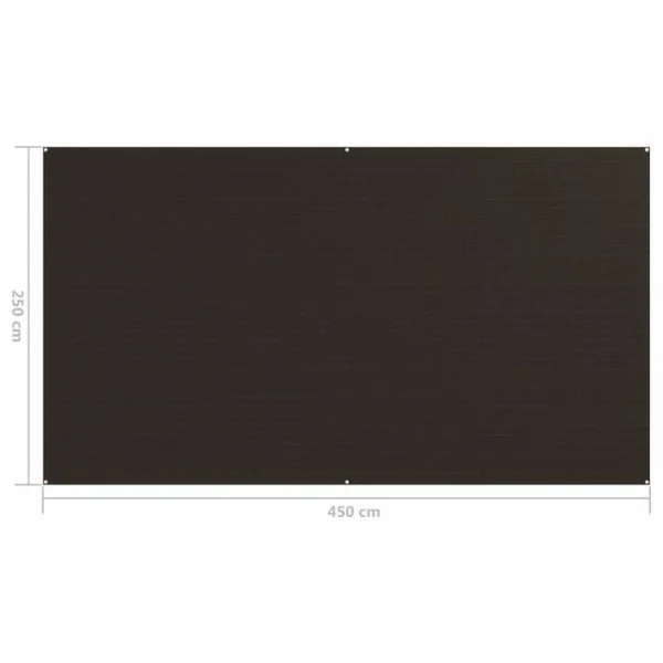 VIDAXL Tapis De Tente 250×450 Cm Marron excellents soldes 5