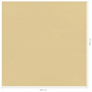 VIDAXL Tapis De Tente 400×400 Cm Beige shopping pas cher 12