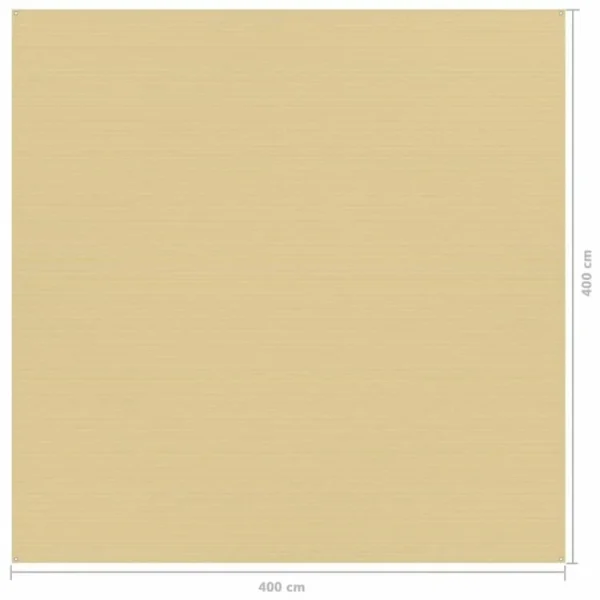 VIDAXL Tapis De Tente 400×400 Cm Beige shopping pas cher 5