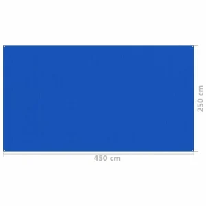 VIDAXL Tapis De Tente 250×450 Cm Bleu Nouvelle Collection 12
