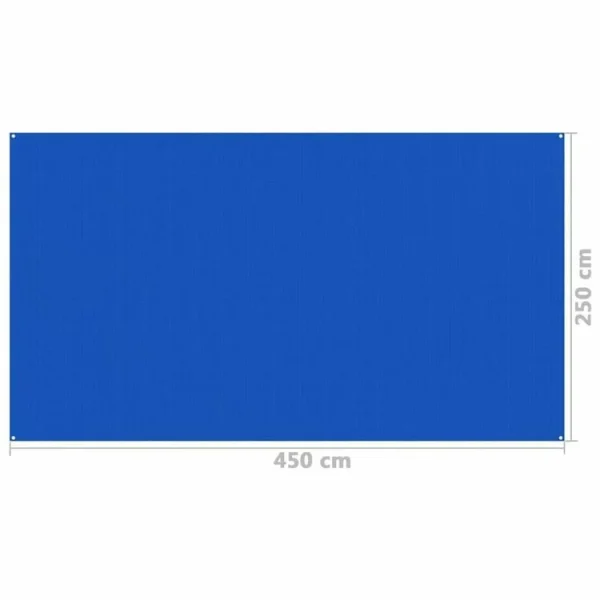 VIDAXL Tapis De Tente 250×450 Cm Bleu Nouvelle Collection 5
