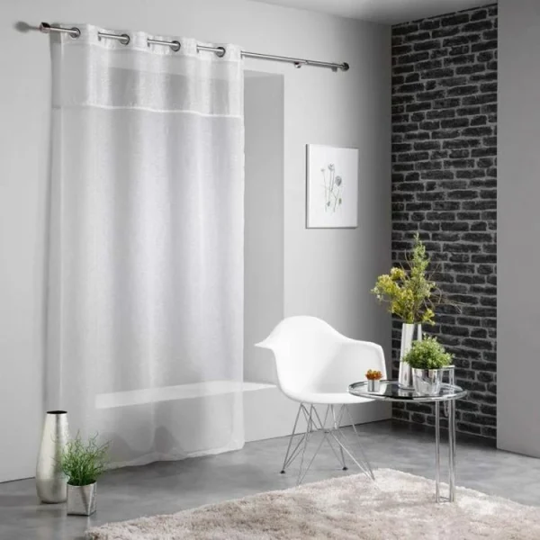 ultratendance Paris Prix Rideau Voilage Starlight 140x240cm Blanc 1
