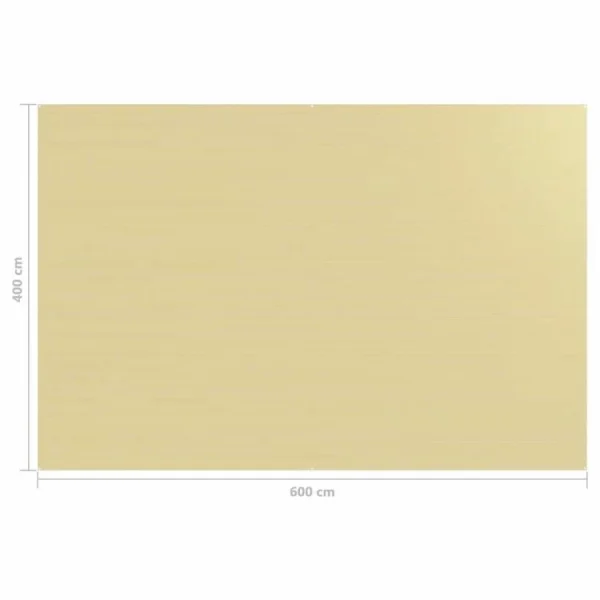 VIDAXL Tapis De Tente 400×600 Cm Beige grossiste en ligne 5