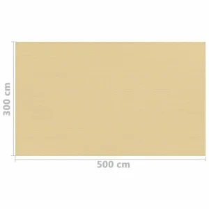 Satisfait ou Remboursé VIDAXL Tapis De Tente 300×500 Cm Beige 12
