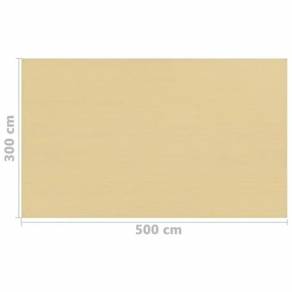 Satisfait ou Remboursé VIDAXL Tapis De Tente 300×500 Cm Beige 5
