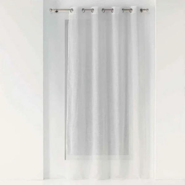 Top ventes Paris Prix Rideau Voilage à Œillets Zazy 140x280cm Blanc 1