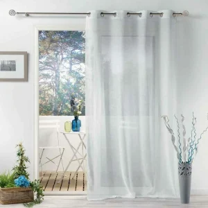 Top ventes Paris Prix Rideau Voilage à Œillets Zazy 140x280cm Blanc 15