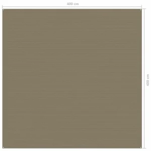 VIDAXL Tapis De Tente 400×400 Cm Taupe Couleurs variées 12