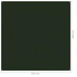VIDAXL Tapis De Tente 250×250 Cm Vert Fonce Boutique 12