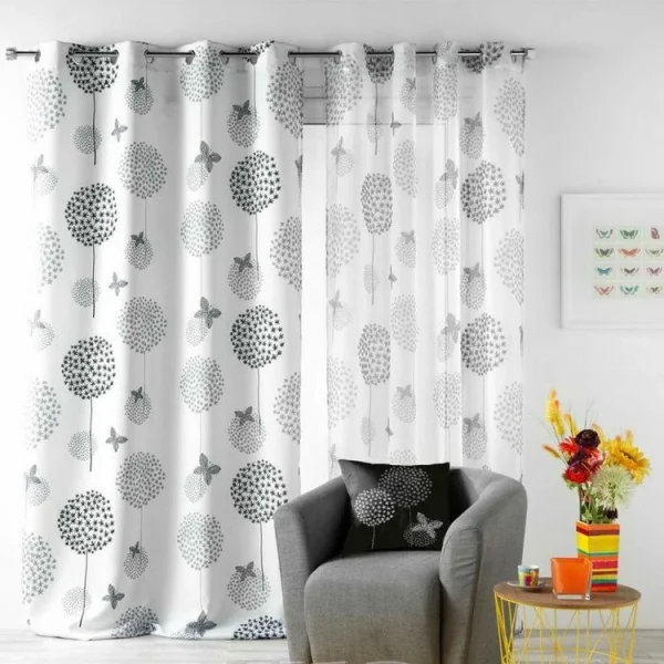 acheter en ligne Paris Prix Rideau Voilage à Œillets Baxo 140x240cm Blanc 3