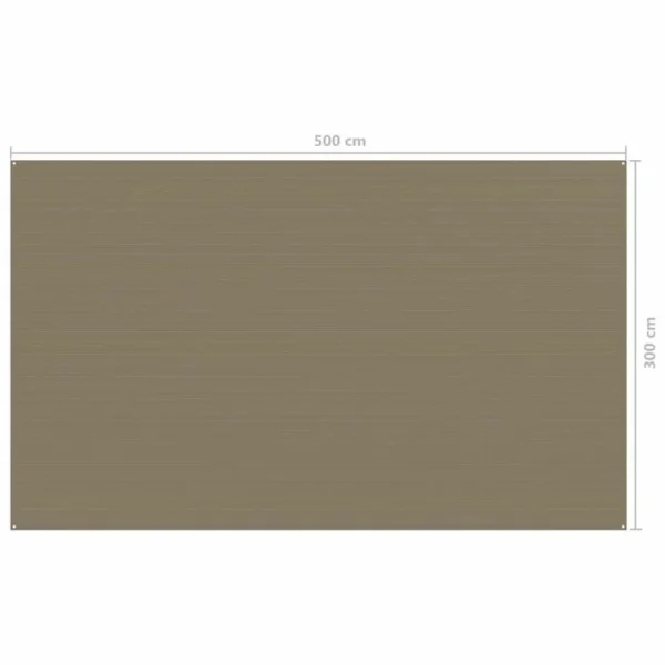 VIDAXL Tapis De Tente 300×500 Cm Taupe soldes officiel 5