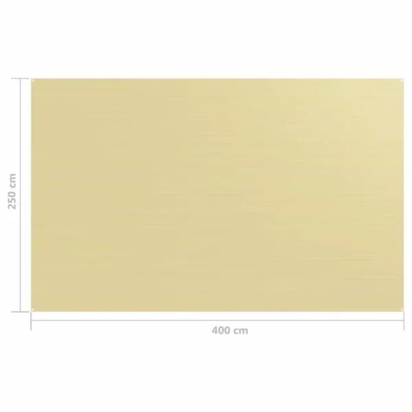 vente chaude VIDAXL Tapis De Tente 250×400 Cm Beige 5