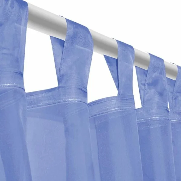 VIDAXL Rideau Occultant 2 Pcs Voile 140 X 175 Cm Bleu Royal boutique en france 6
