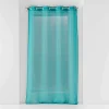 Paris Prix Rideau Voilage à Œillets Sandra 140x180cm Bleu vente en ligne 5