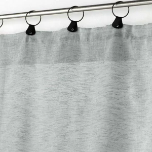 Pas Cher soldes France Paris Prix Rideau Voilage à Anneaux Linka 140x280cm Gris 7