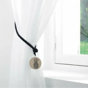 Paris Prix Embrasse De Rideau En Bois Guarani 41cm Noir le grand escompte 7