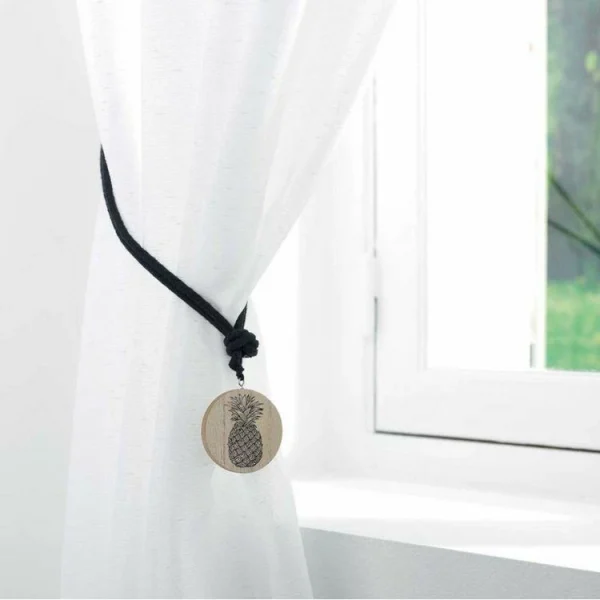 Paris Prix Embrasse De Rideau En Bois Guarani 41cm Noir le grand escompte 3