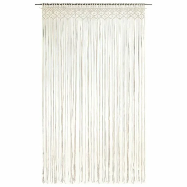 qualité supérieure VIDAXL Rideau En Macrame 140×240 Cm Coton 3