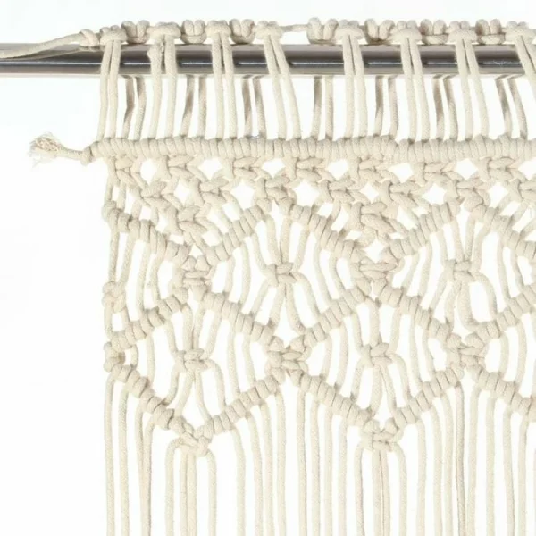 qualité supérieure VIDAXL Rideau En Macrame 140×240 Cm Coton 4