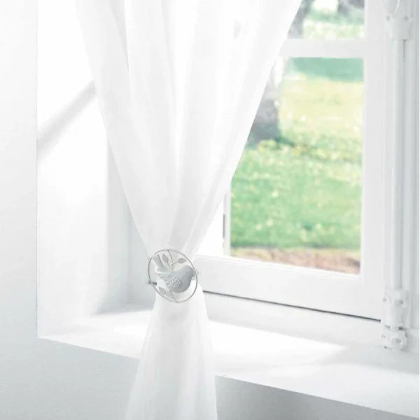 outlet Paris Prix Lot De 2 Embrasses De Rideau Passero 8cm Blanc 3