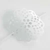 Meilleur Service Paris Prix Embrasse De Rideau Broche Rosae 17cm Blanc 11