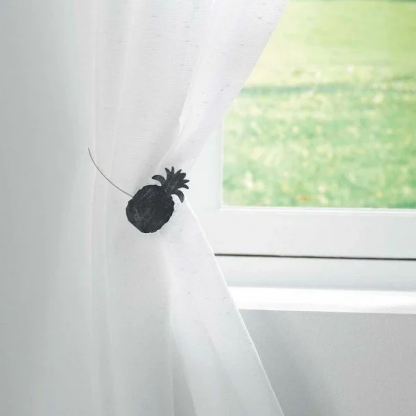 Paris Prix Embrasse De Rideau Aimantée Ghana 30cm Noir boutique en ligne 3