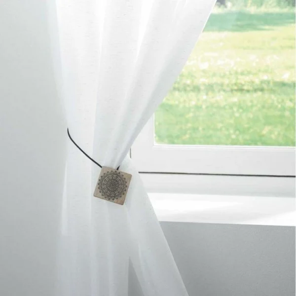 magasins pas chers Paris Prix Embrasse De Rideau Aimantée Deva 43cm Noir 3