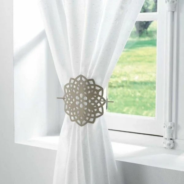 Vente Paris Prix Embrasse De Rideau Broche Rosae 17cm Taupe 3