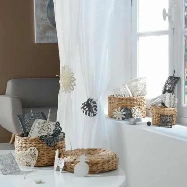 achat Paris Prix Embrasse De Rideau Broche Mandy 17cm Blanc 4