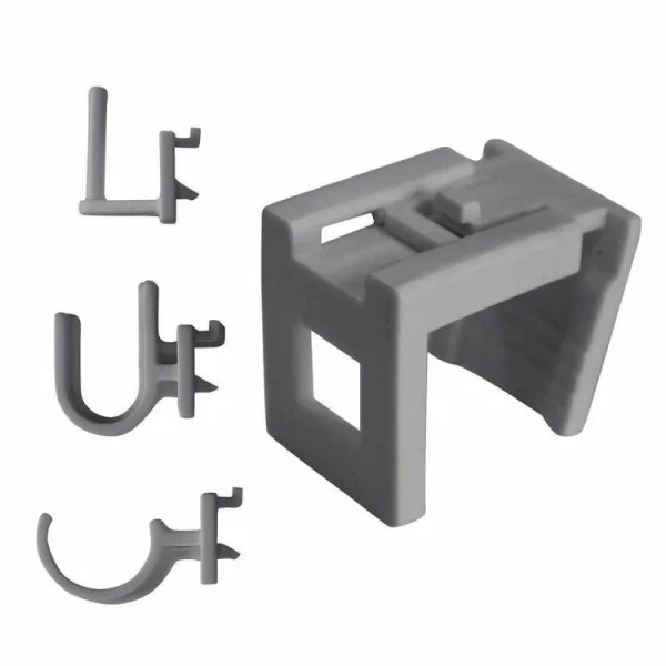 Paris Prix Lot De 2 Crochets & Supports Réglables 15cm Gris marque pas cher en ligne 1