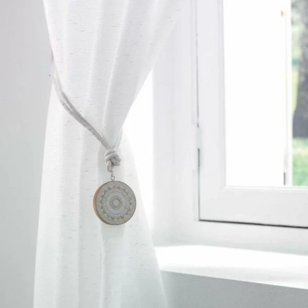 Dernières Nouveautés Paris Prix Embrasse De Rideau En Bois Sharliz 41cm Blanc 3