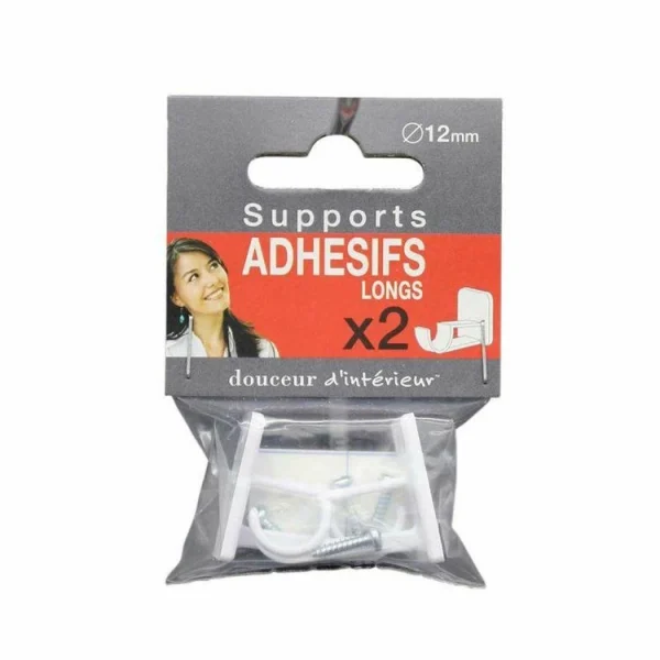 grossiste Paris Prix Lot De 2 Supports Adhésifs Longs Bistrot 10cm Blanc 3