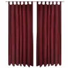 VIDAXL 2 Pcs Rideau A Passant Micro Satin Bordeaux 140 X 225 Cm REMISE 13