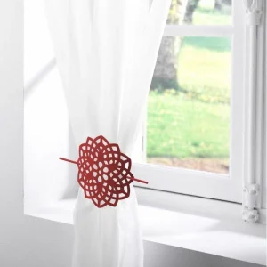 Paris Prix Embrasse De Rideau Broche Rosae 17cm Rouge marque pas cher 7