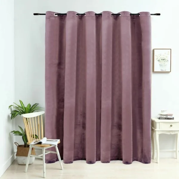 VIDAXL Rideaux Occultants Avec Anneaux En Metal 2 Pcs Noir 140×175 Cm REMISE allant jusqu. 3