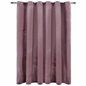 VIDAXL Rideaux Occultants Avec Anneaux En Metal 2 Pcs Noir 140×175 Cm REMISE allant jusqu. 10