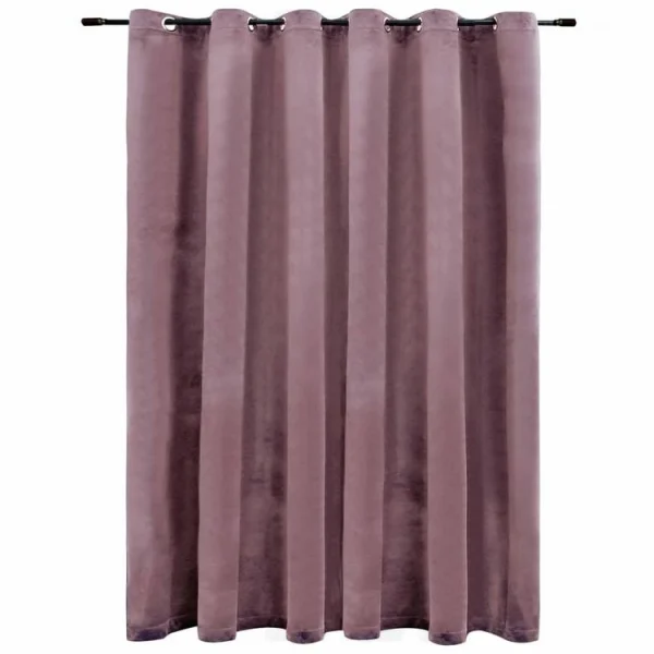VIDAXL Rideaux Occultants Avec Anneaux En Metal 2 Pcs Noir 140×175 Cm REMISE allant jusqu. 4