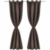 achetez TOILINUX Lot De 2 Rideaux Occultants Elena En Polyester – 140 X 260 Cm – Gris Foncé 10