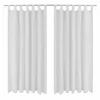 excellents soldes VIDAXL 2 Pcs Rideau A Passant Micro Satin Blanc 140 X 225 Cm 14