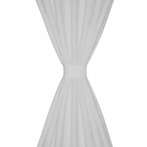 à prix d'occasion VIDAXL 2 Pcs Rideau A Passant Micro Satin Blanc 140 X 175 Cm 10